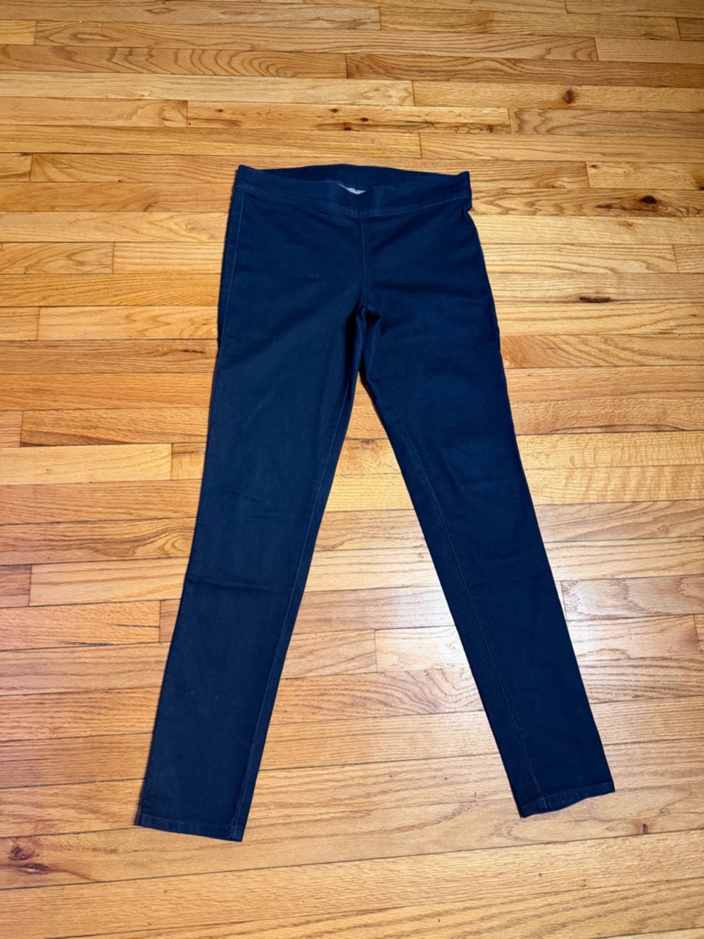 New York & Company Pullover Dark Navy Stretch Leggings Sz M elastic waist pullon